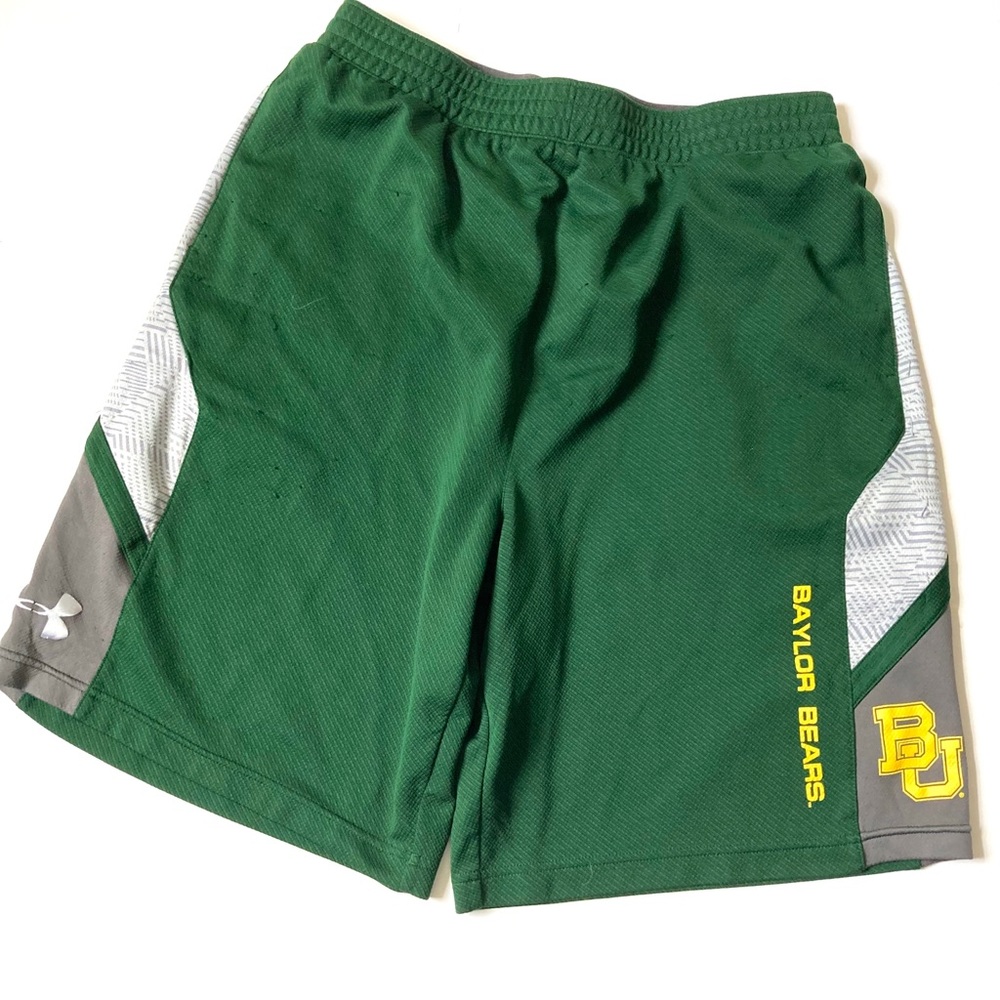 Under Armour basketball shorts xl BAYLOR University green yellow